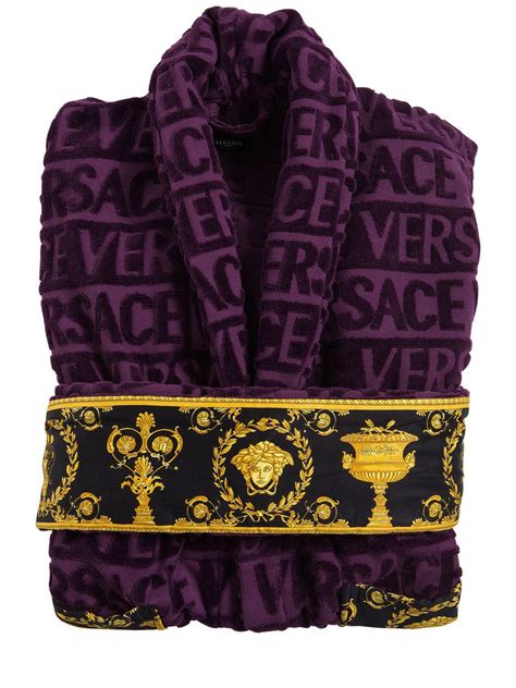 purple versace bathrobe|pink versace robes.